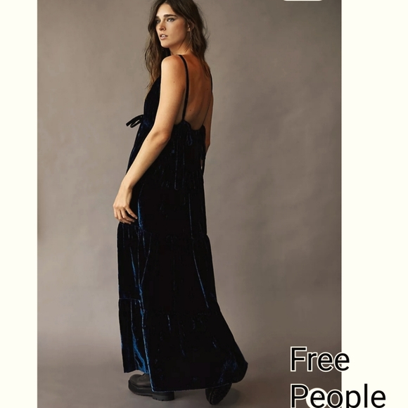 Free People × KETEVANA Emilio Velvet Maxi Dress Size / M - Picture 3 of 8